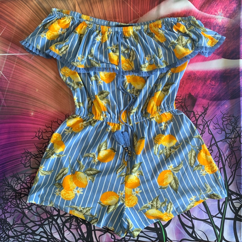 Beyond Lemon Cotton Romper
